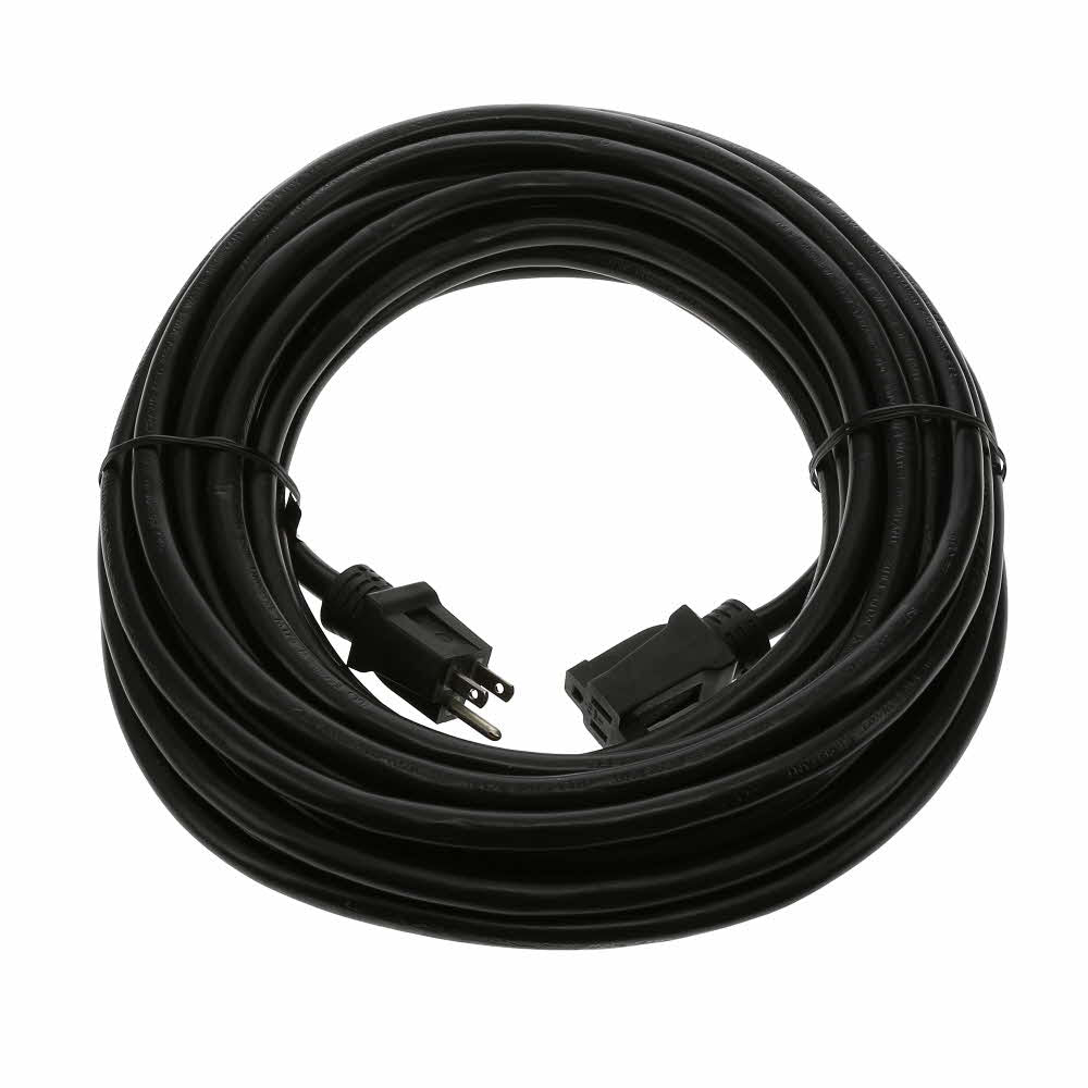 Heavy Duty Black Power Extension Cord SJTW 12/3 AWG Heavy Duty Black Power Extension Cord SJTW 12/3 AWG